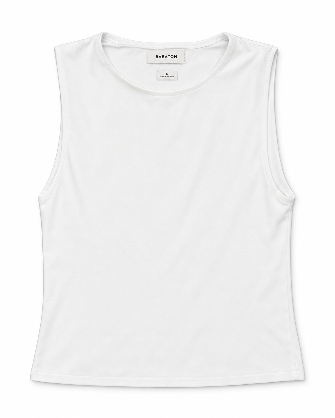 Babaton white sleeveless top size small