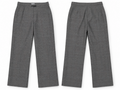 Grey plaid dress pants front and back
