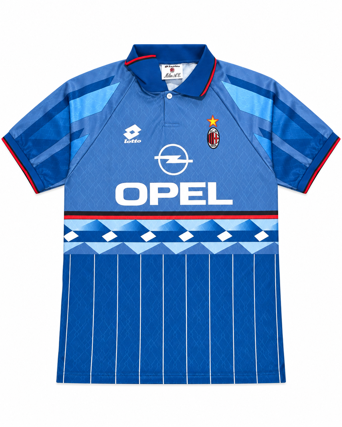 Vintage Lotto AC Milan Opel Soccer Jersey