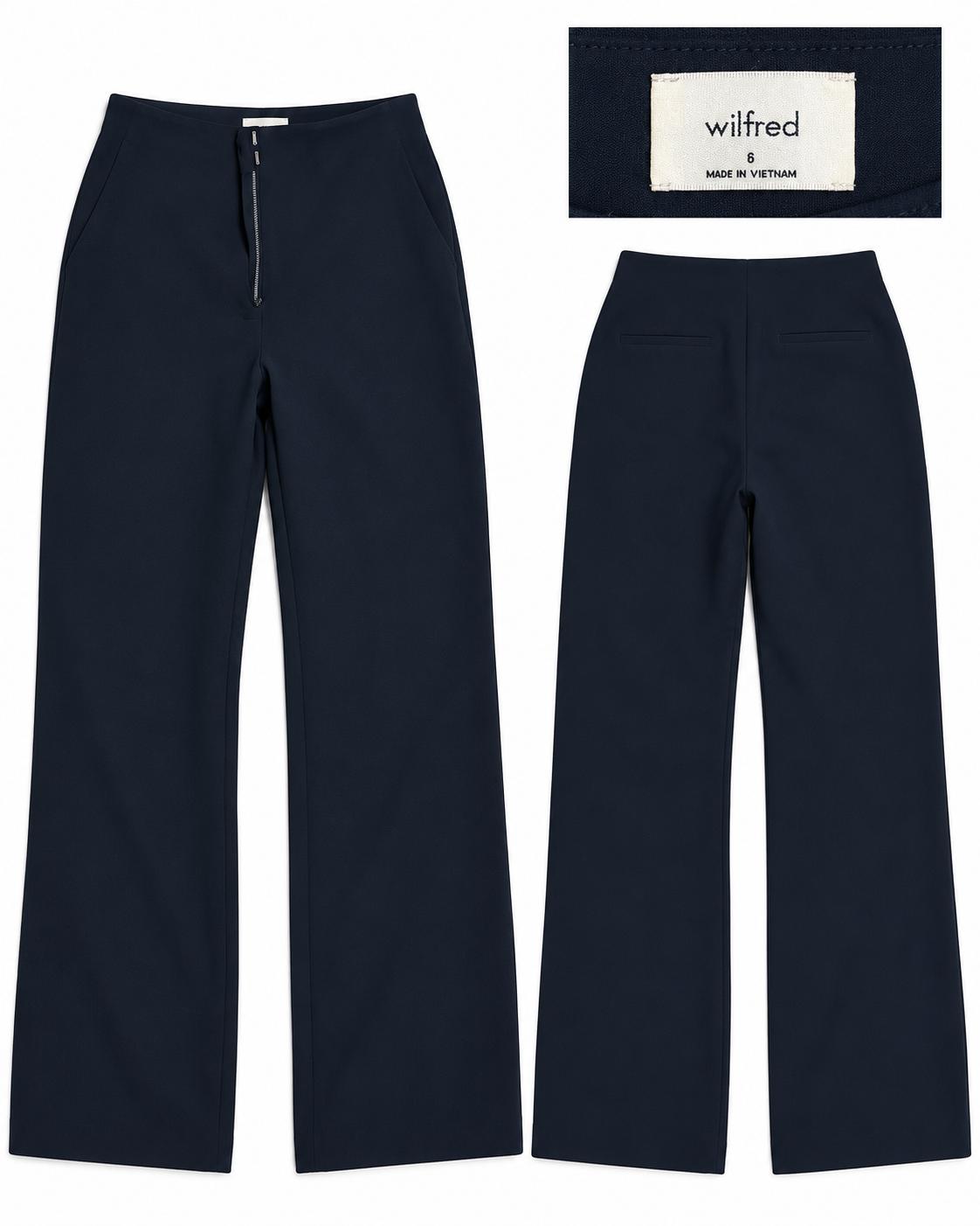 Wilfred navy blue dress pants size 6