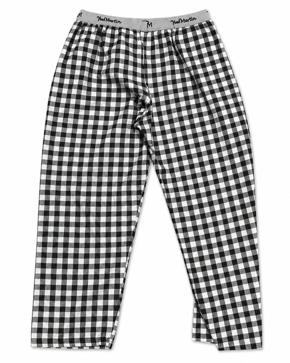 Yves Martin black and white check pajama pants
